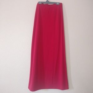 Red Maxi Skirt